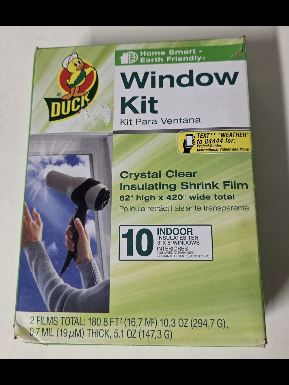 Brand Crystal Clear Insulating Window Kit - Clear